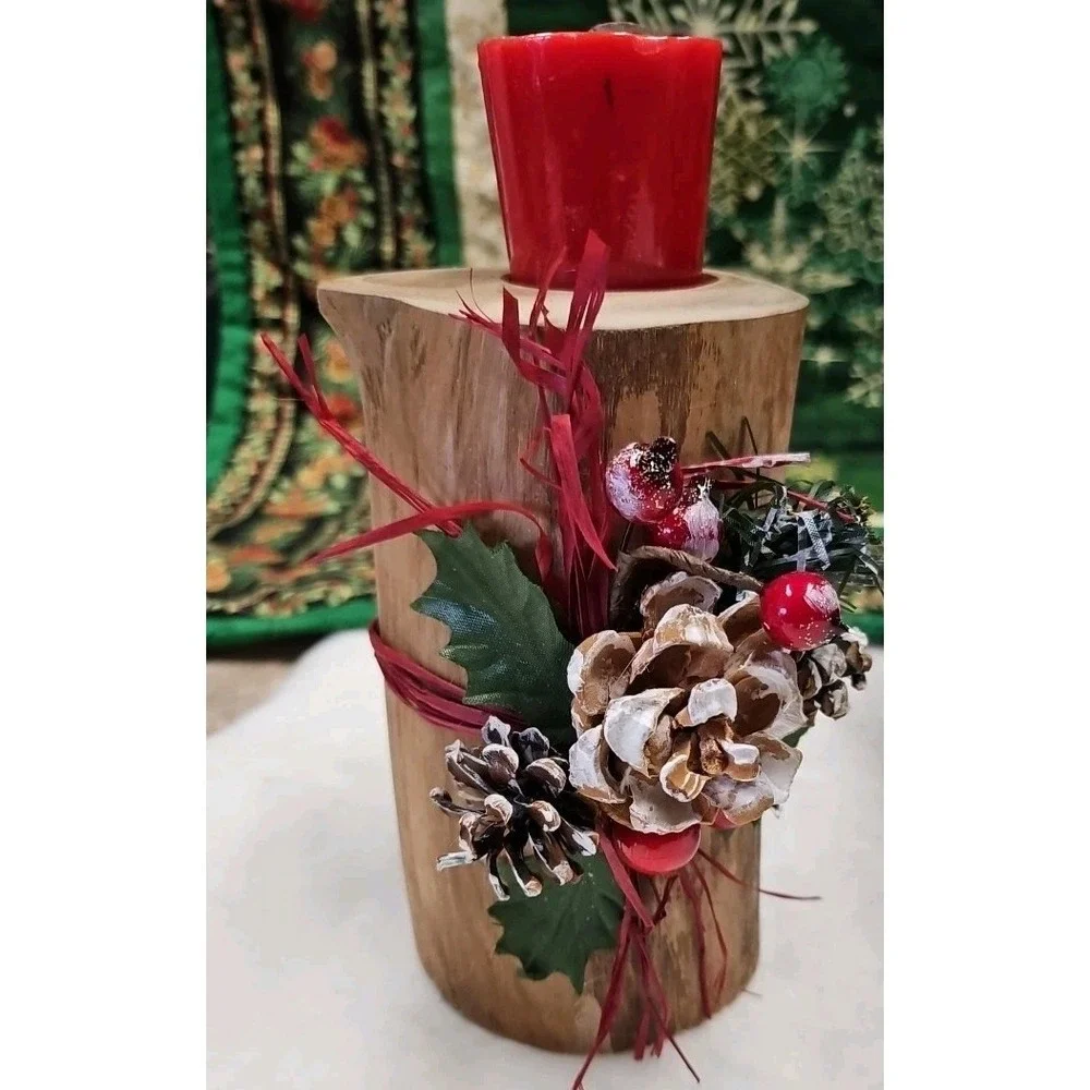 Homemade Tree With Two Candle Holders